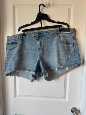 Abercrombie & Fitch Light Blue Distressed Denim Cutoff Shorts